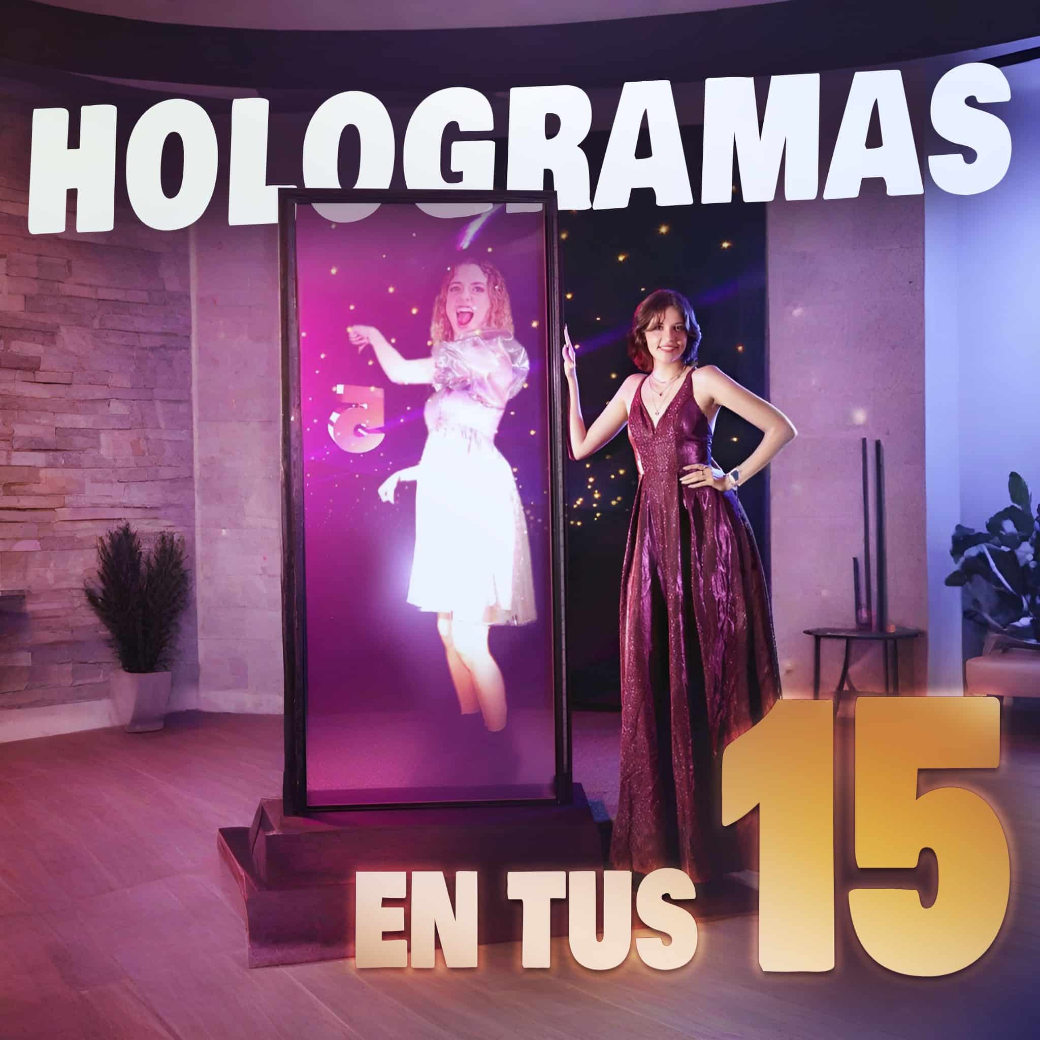 Holograma en fiesta quince